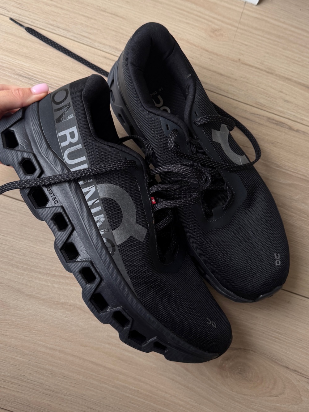 On Running Men's All-Black Athletic Running Shoes